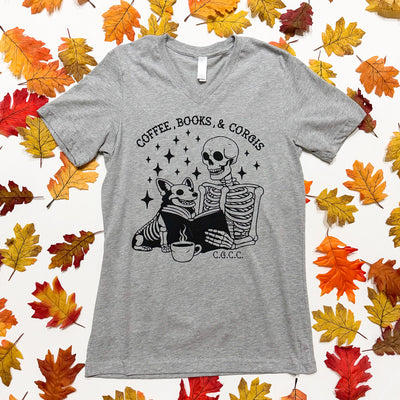 Skeleton Crew Book Club V-Neck Tee Shirt