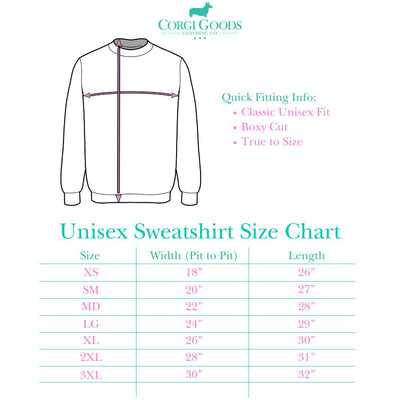 Corgi Claws Sleigh Ride Sweatshirt (Pembroke - Multiple Coats)