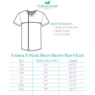 Signature Logo V-Neck Short Sleeve Tee Shirt (Pembroke & Cardigan)