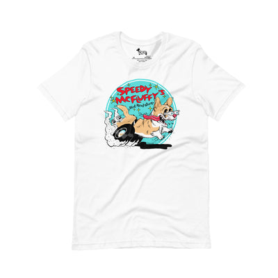Speedy McFluffy's Hot Rod Shop Tee Shirt (Cardigan w/ tail - Multiple Coats)