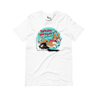 Speedy McFluffy's Hot Rod Shop Tee Shirt (Cardigan w/ tail - Multiple Coats)