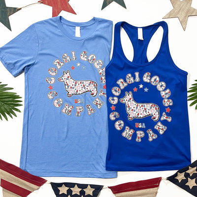 Corgi Goods 4th of July Short Sleeve Tee Shirt
