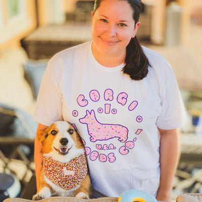 Donut Corgi Short Sleeve T-Shirt