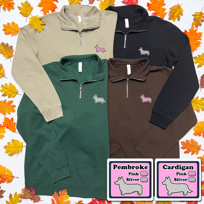 CG Signature Logo Quarter Zip Pullover Sweatshirts (Multiple Coats & Colors)