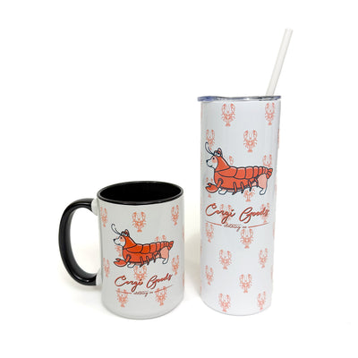 Corgi Goods "Lobster Special" 20oz Skinny Tumbler
