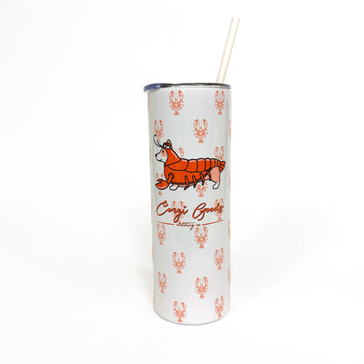 Corgi Goods "Lobster Special" 20oz Skinny Tumbler