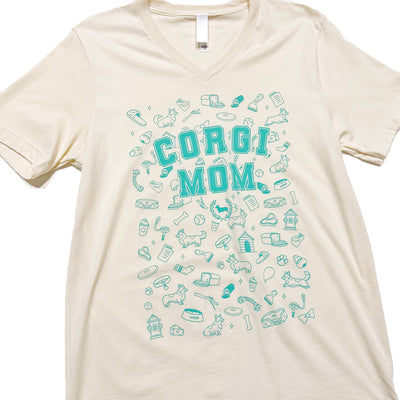Corgi Mom Essentials V-Neck Tee Shirt