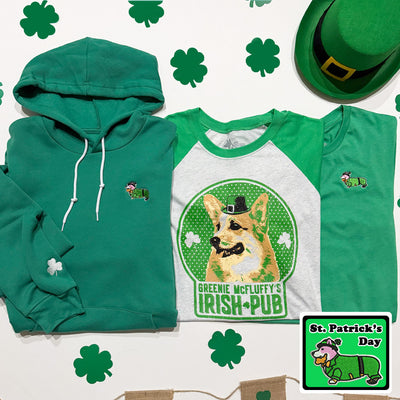 Greenie McFluffy's Irish Pub 3/4 Sleeve Tee