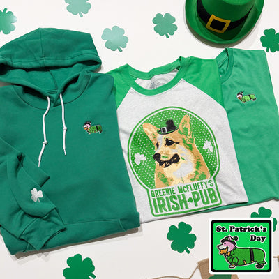 Greenie McFluffy's Irish Pub 3/4 Sleeve Tee