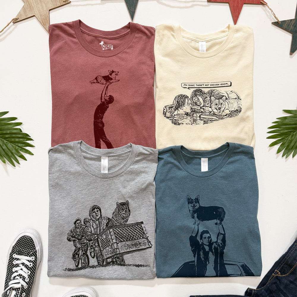 Corgi Dancing Retro Short Sleeve Tee Shirt