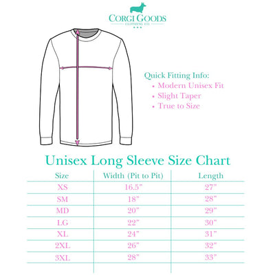 Corgi Football Crew Long Sleeve Tee Shirt