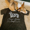 CG Corgi Moo Cow Print Short Sleeve Tee Shirt