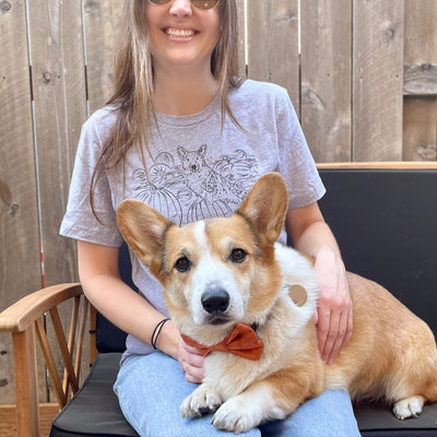 Corgi Goods Pumpkin Fields Short Sleeve Tee Shirt