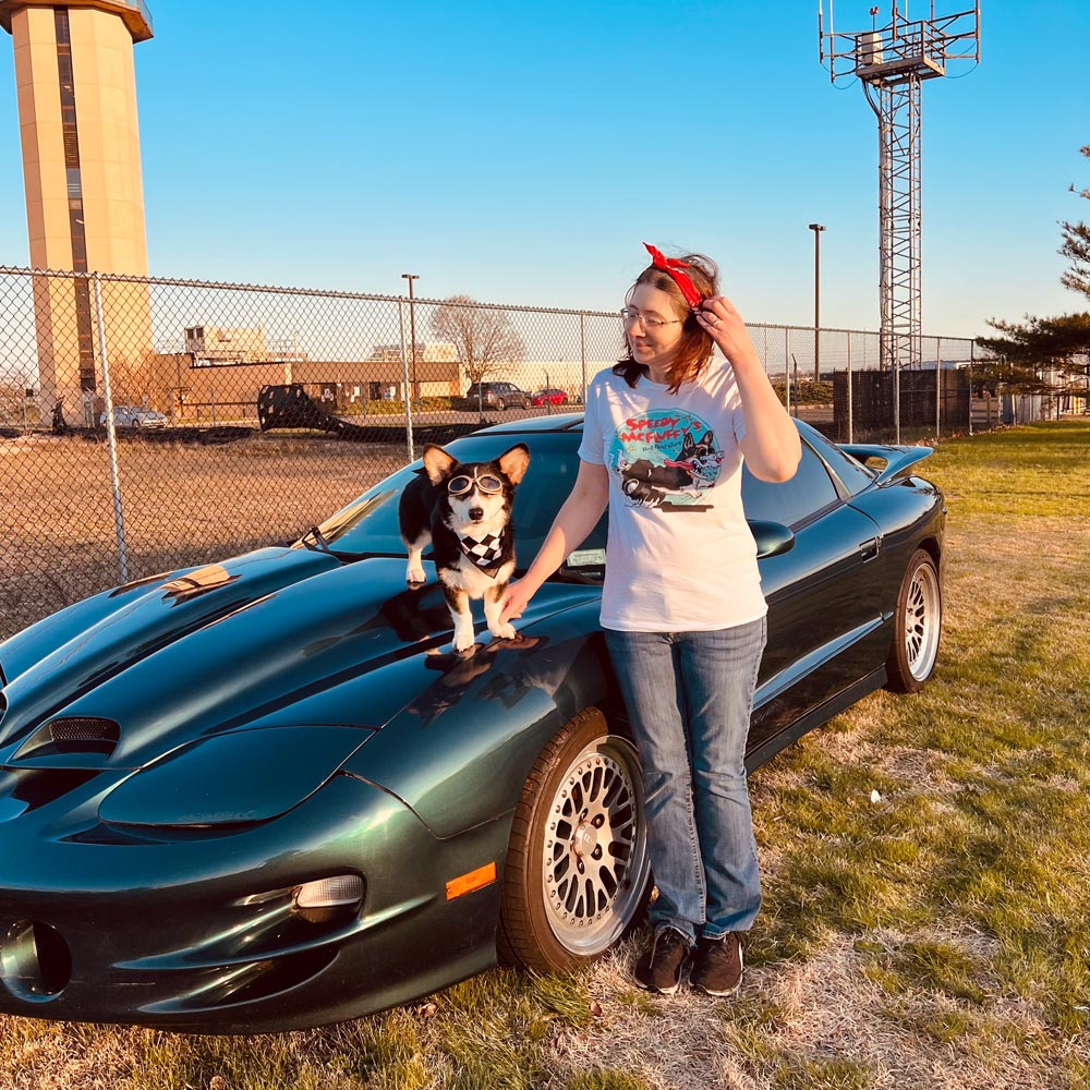 Speedy McFluffy's Hot Rod Shop Tee Shirt (Pembroke - Multiple Coats)