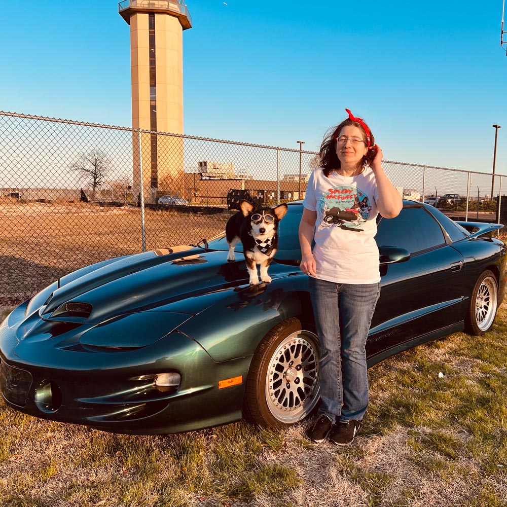 Speedy McFluffy's Hot Rod Shop Tee Shirt (Pembroke - Multiple Coats)