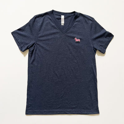 CG Signature Corgi Pink Logo V-Neck Tee Shirt