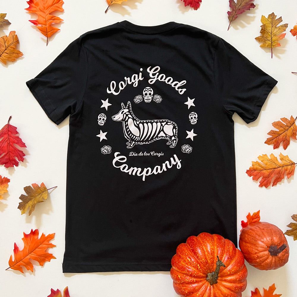 CG Halloween “Dia De Los Corgis” Short Sleeve Tee Shirt