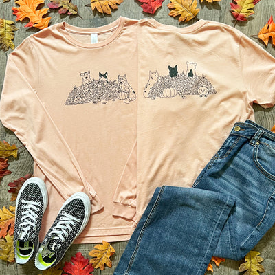 CG Corgi Fall Cleanup Crew Long Sleeve Tee Shirt