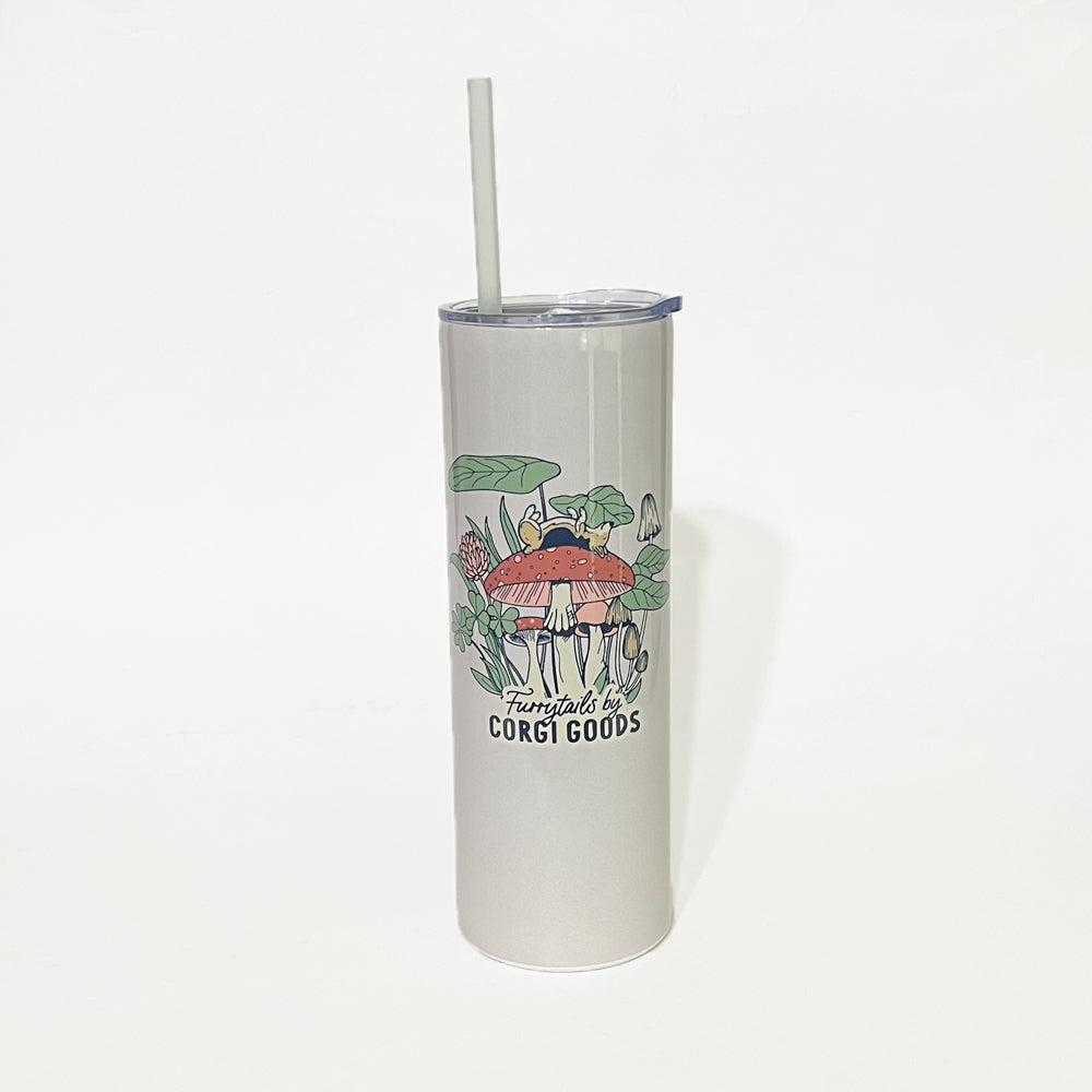 CG Furrytail Mushroom Corgi 20oz Skinny Tumbler