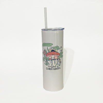 CG Furrytail Mushroom Corgi 20oz Skinny Tumbler