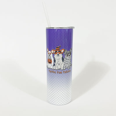 Halloween Tricks for Treats 20oz Skinny Tumbler