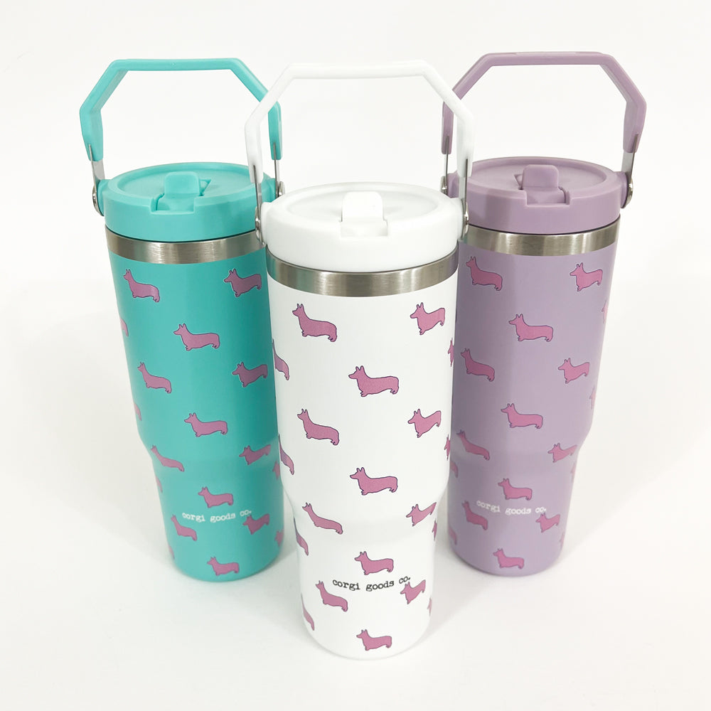 "NEW" CG Corgi Signature Logo 30oz Lantern Tumbler