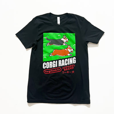 8-Bit Retro Corgi Racing Game Tee Shirt