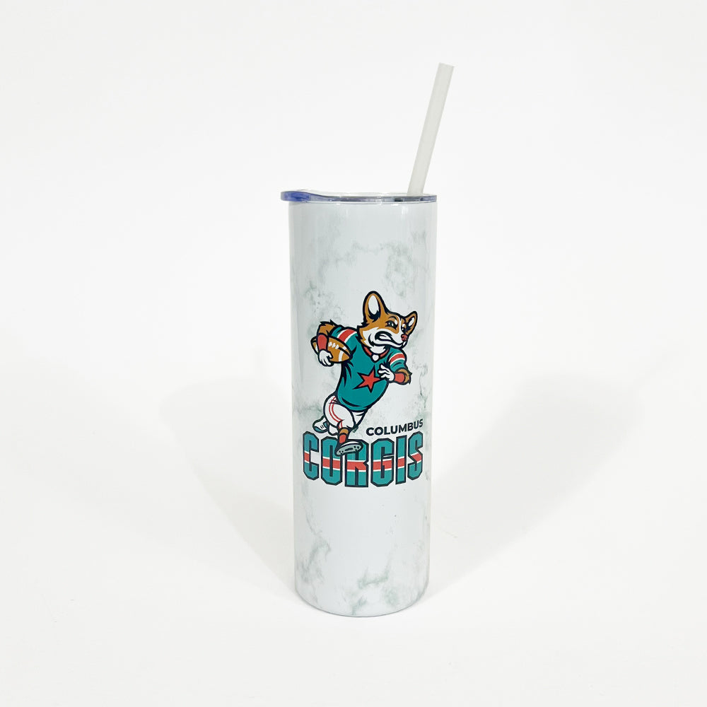 CG Columbus Corgis Football '24 20oz Skinny Tumbler