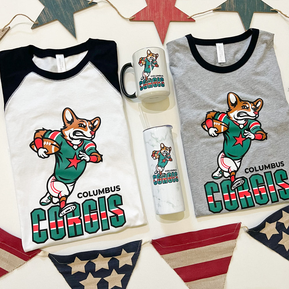 Columbus Corgis Football '24 Ringer T-Shirt