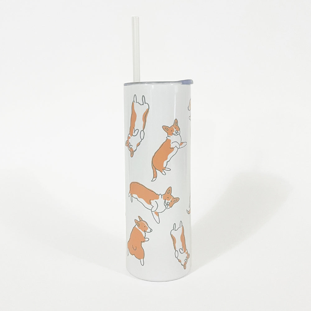 CG Corgi Doodle 20oz Skinny Tumbler