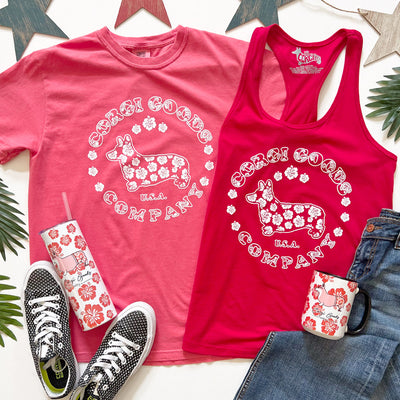 CG Corgi Hibiscus Logo Ladies' Racerback Tank