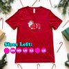 CG Corgi Mall Santa V-Neck Tee Shirt