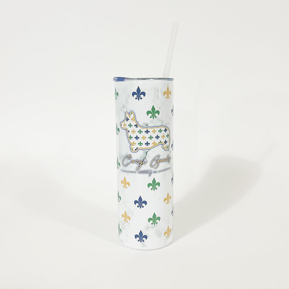 "NEW" CG Signature Series Mardi Gras 20oz Skinny Tumbler