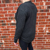 CG Corgi Mom Ladies' Black Leopard Fleece Crewneck Sweatshirt