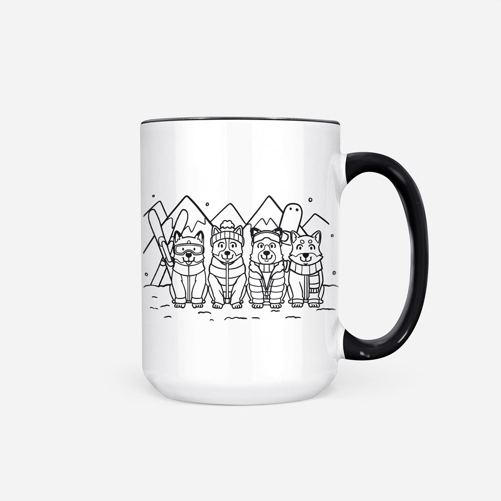 CG Corgi Ski Bum Jumbo Mug