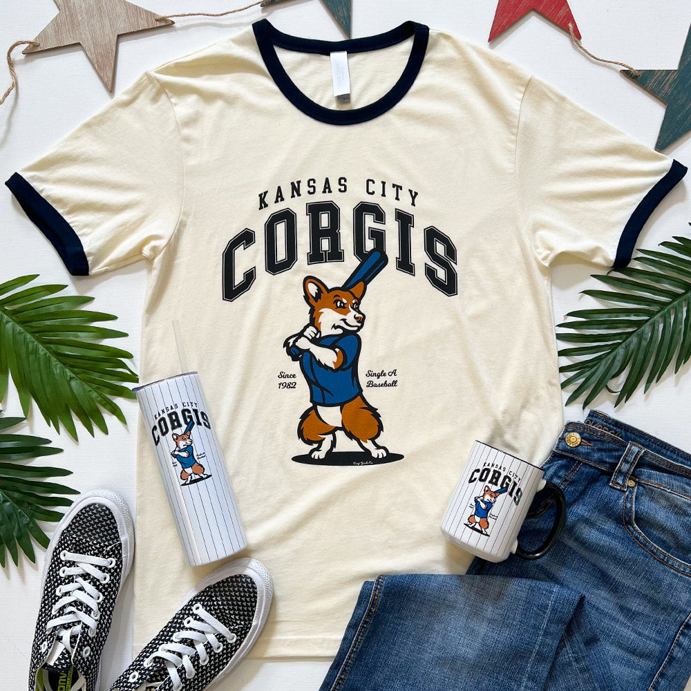 Kansas City Corgis Baseball '24 Ringer Tee Shirt