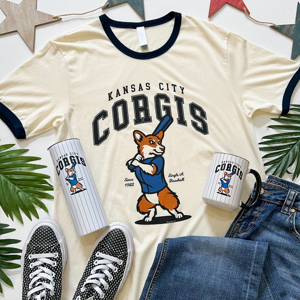 Kansas City Corgis Baseball '24 Ringer Tee Shirt