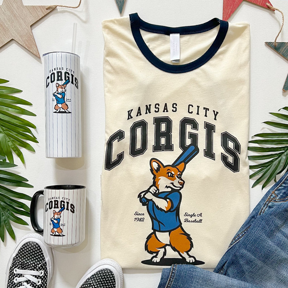 Kansas City Corgis Baseball '24 Ringer Tee Shirt