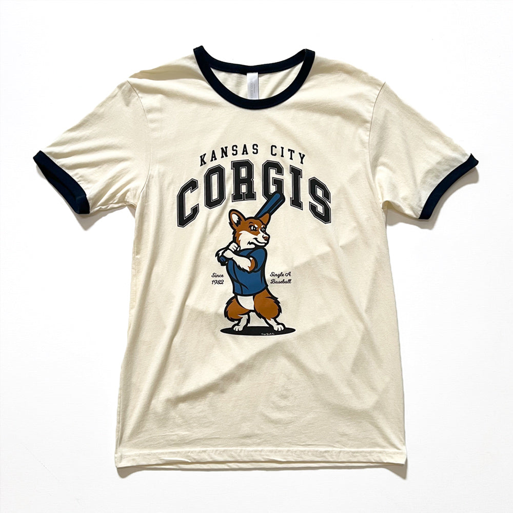 Kansas City Corgis Baseball '24 Ringer Tee Shirt