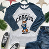 CG Kansas City Corgis Baseball '24 3/4 Sleeve Tee Shirt