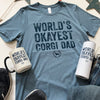"NEW" CG World's Okayest Corgi Dad Short Sleeve Tee Shirt