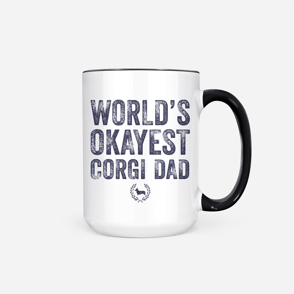 World's Okayest Corgi Dad Jumbo Mug