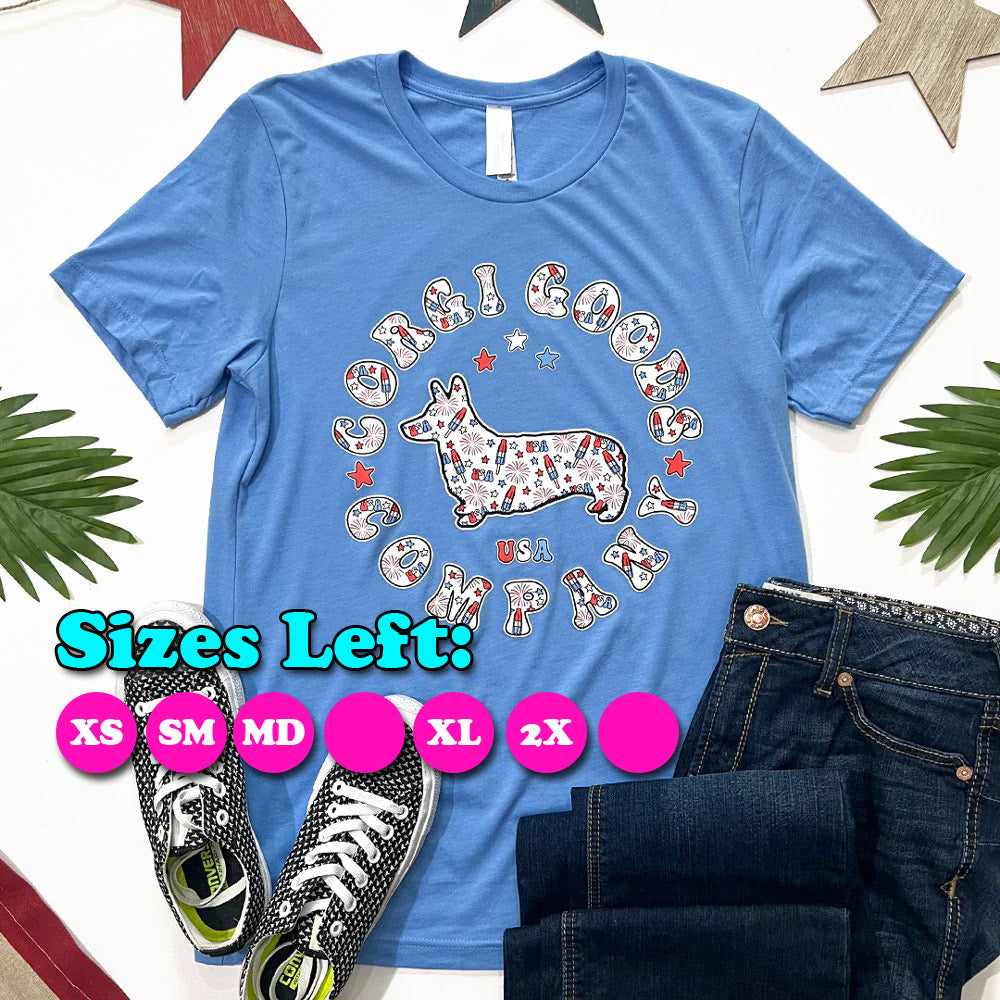 Corgi Goods 4th of July Short Sleeve Tee Shirt