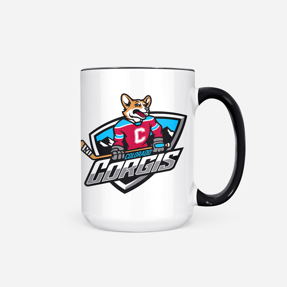 CG Colorado Corgis Hockey Jumbo Mug