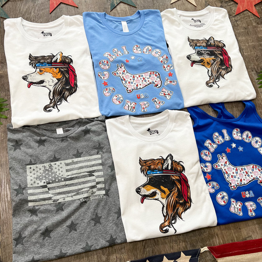 Corgi Goods 4th of July Short Sleeve Tee Shirt
