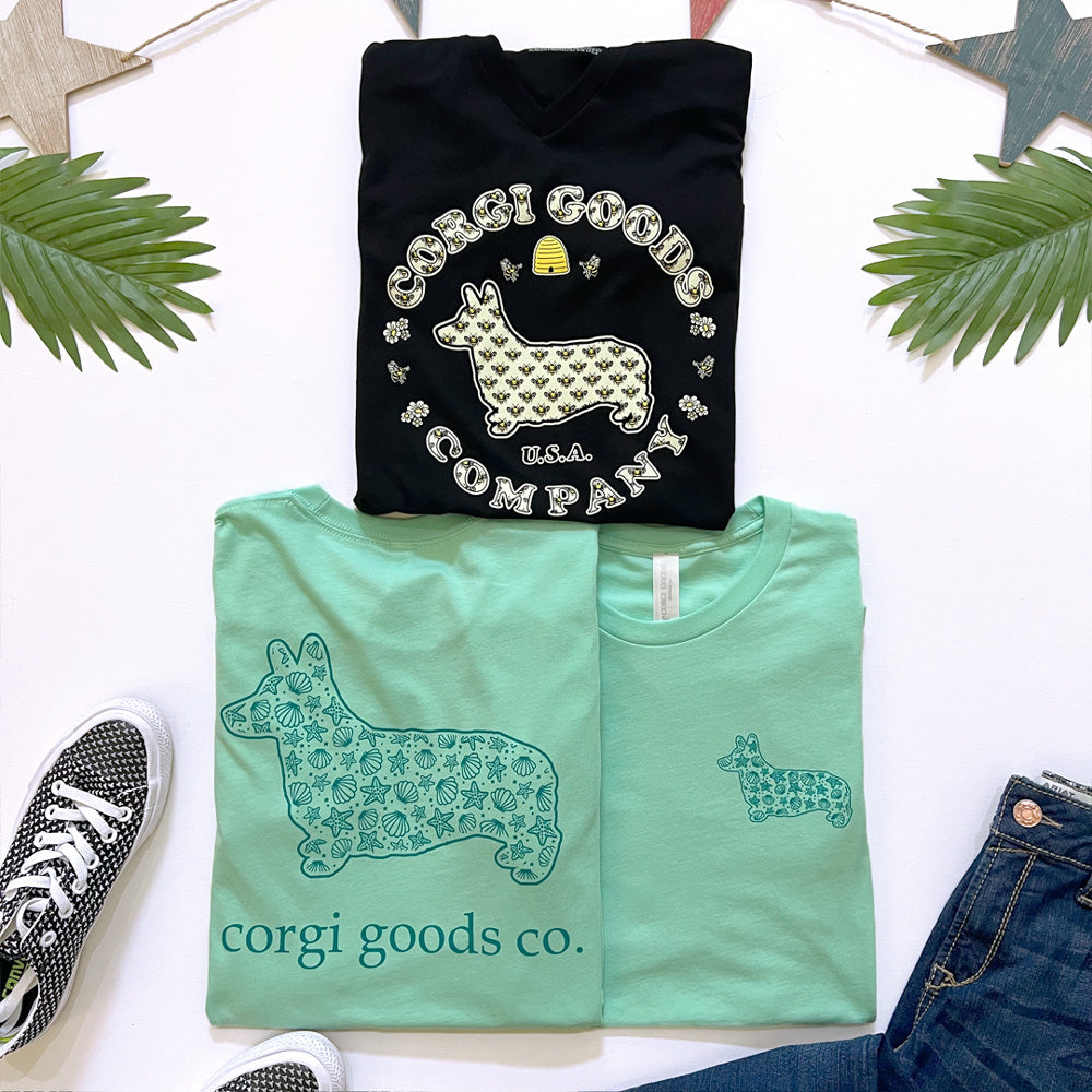 Corgi Goods Bee V-Neck Tee Shirt