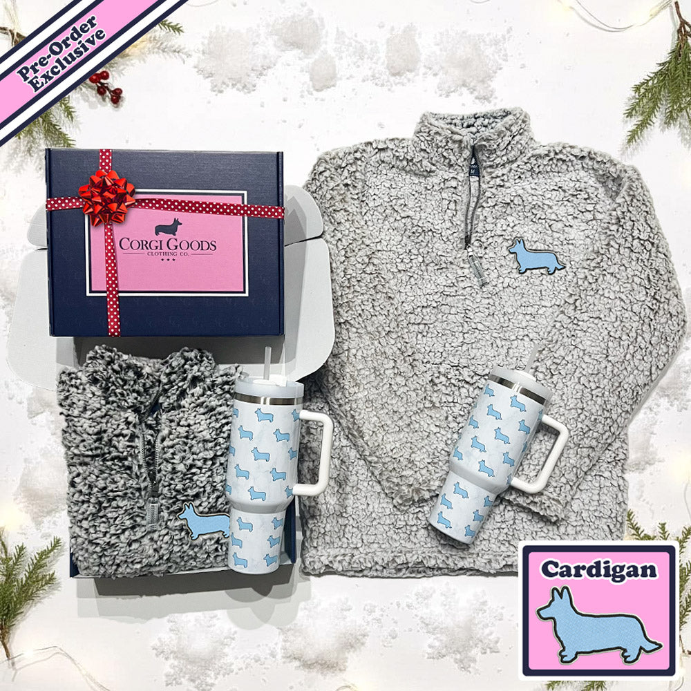 Cozy Essentials Cardigan (w/ Tail) Corgi Gift Box (Pre-Order Exclusive - December Delivery)