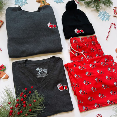 Corgi Mall Santa V-Neck Tee Shirt (Limited Stock)