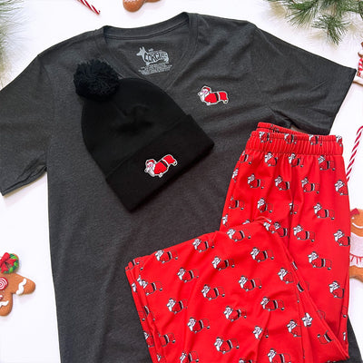 Corgi Mall Santa V-Neck Tee Shirt (Limited Stock)