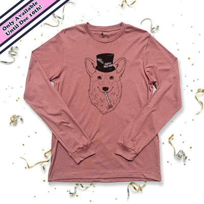 New Year's Party Puppers Long Sleeve Tee Shirt (Limited Release)